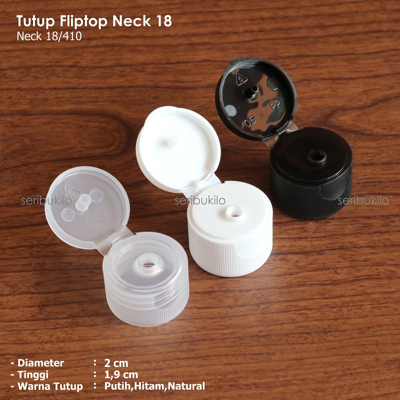 TUTUP BOTOL FLIPTOP - NECK 18 / FLIPTOP NATURAL DAN PUTIH