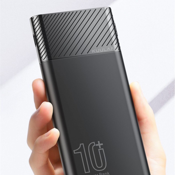 KUULAA 10000mAh Power Bank Type C Ultra Thin - Hitam