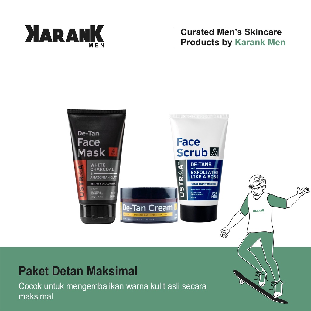 Paket Perawatan Wajah Pria Untuk Mengembalikan Warna Kulit Asli / Meratakan Warna Kulit Asli / Maske