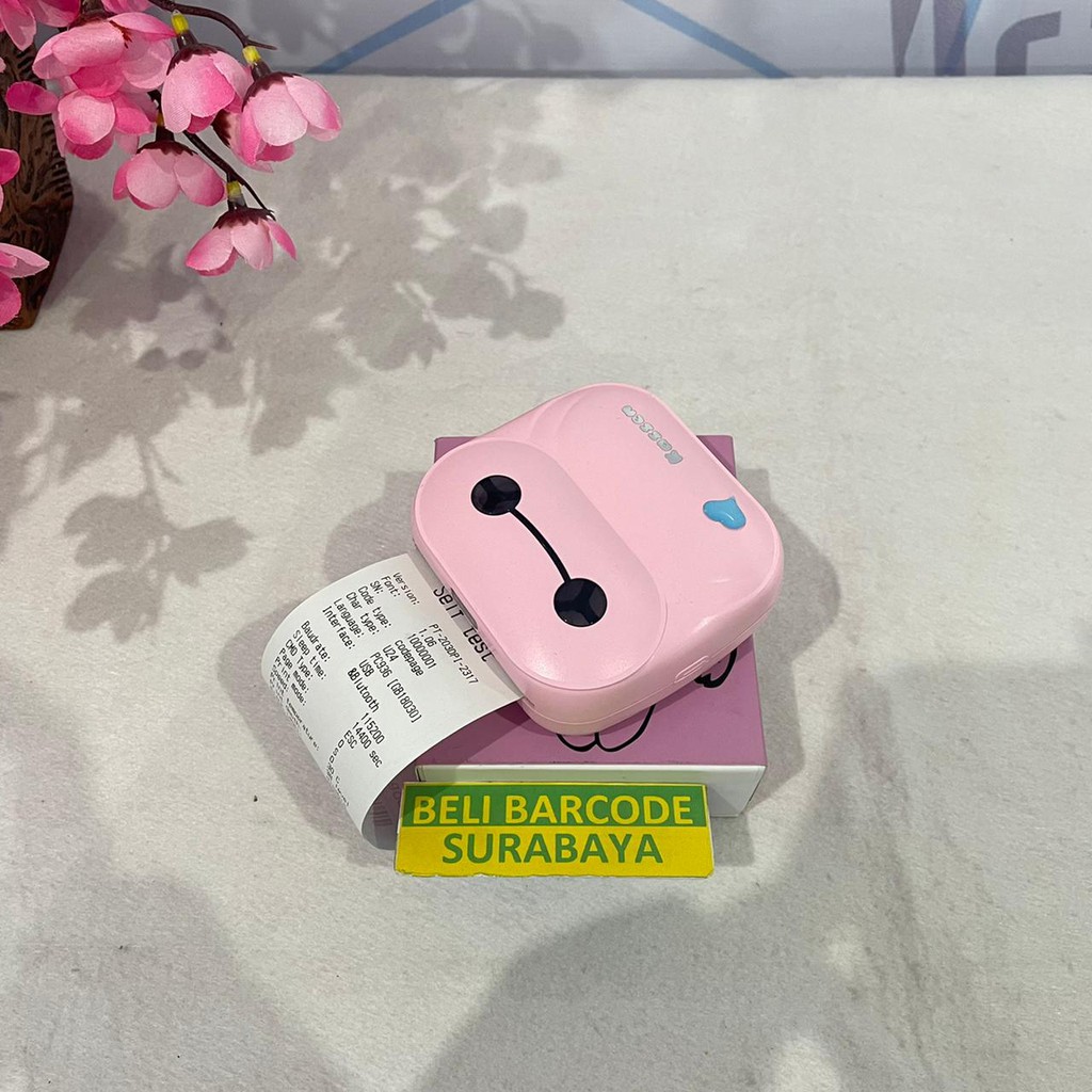 PRINTER BLUETOOTH KASSEN PP 203 | PP-203 | PP203 CETAK BARCODE PINK DAN PUTIH