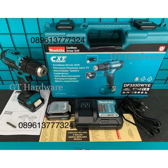 Makita Df333 Dwye Df 333 Dwye Df333dwye Bor Baterai Cordless
