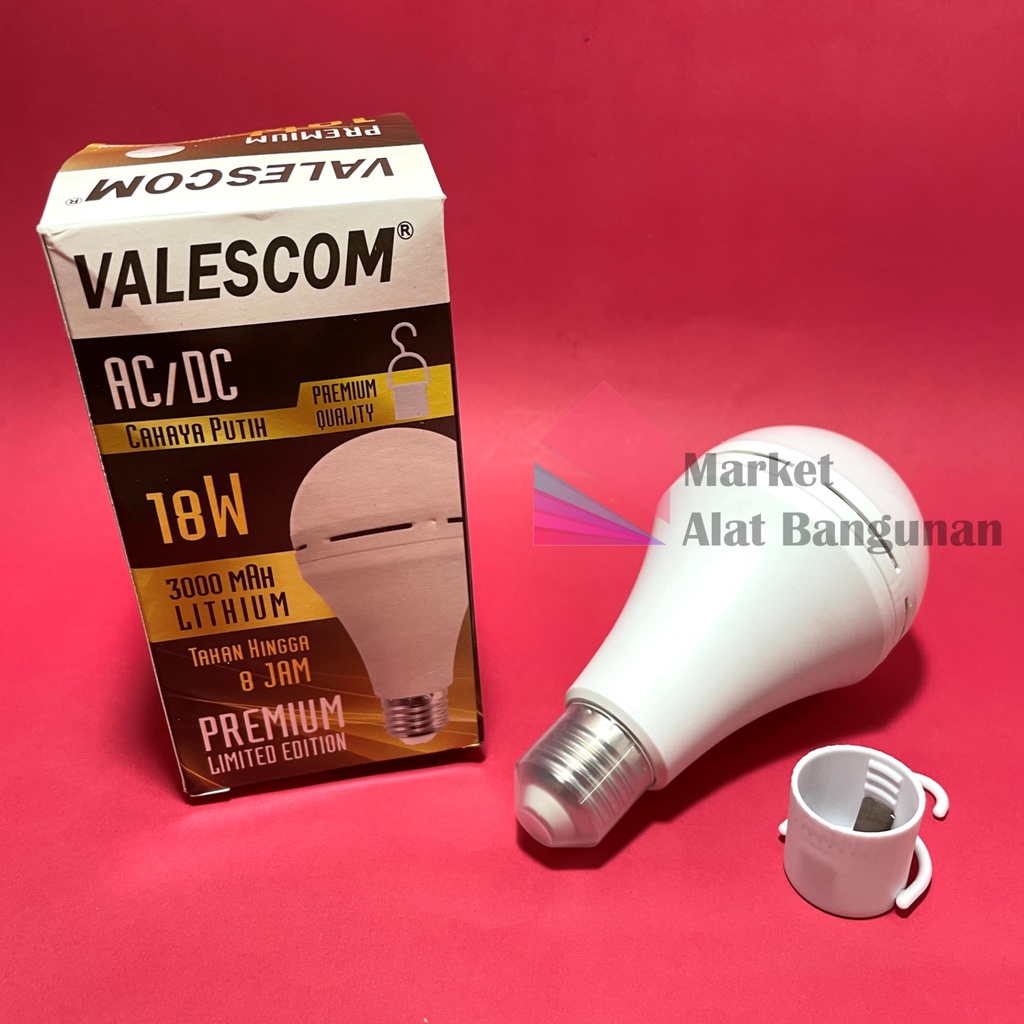 Lampu LED EMERGENCY 18 Watt Valescom / Lampu Bohlam Ajaib Magic Cas Charge 18W Valescom Premium / La