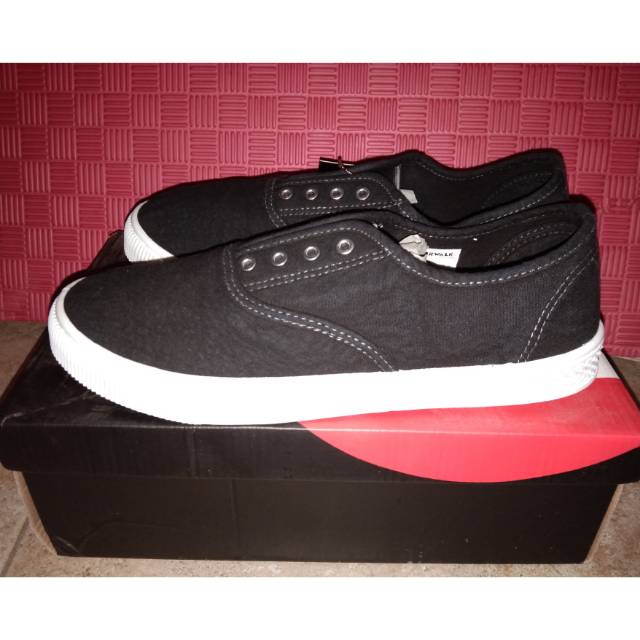 Original 100 % Sepatu Slip On Casual Airwalk Fennel Black