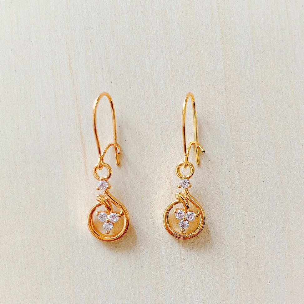 Anting Wanita Cubic Kristal Zirconia Gold Xuping