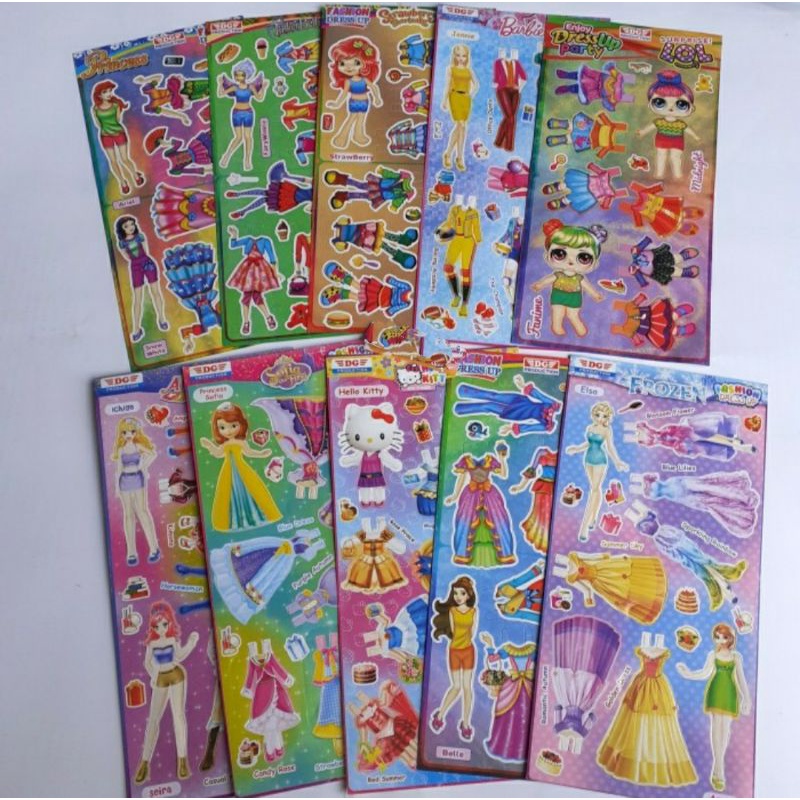 Boneka Kertas (BK) Bongkar Pasang (BP) mainan jadul anak perempuan Jumbo