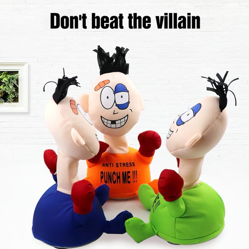Tumbler Vent Toy Touching Punch Me Electric Plush Vent Doll Funny Emotional Relieve Stress Anxiety Screaming for Child