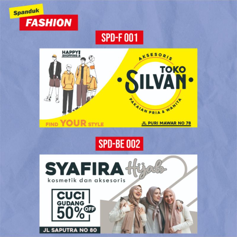 spanduk toko baju/fashion
