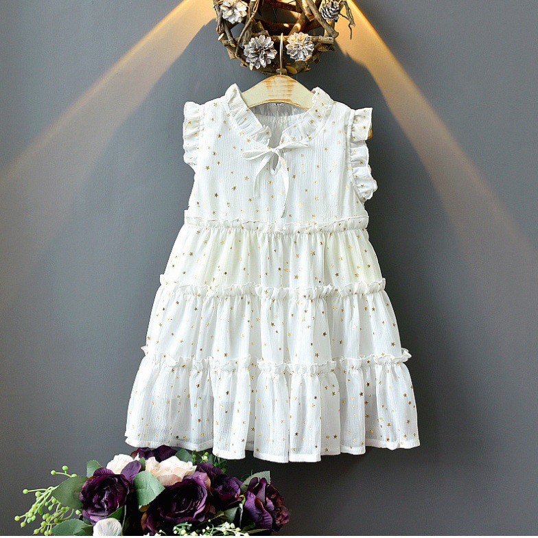 STAR DRESS IMPORT ANAK PEREMPUAN BAJU GAUN BINTANG PESTA 18 bulan -6 tahun