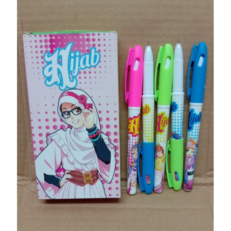 

PULPEN GEL MOTIF HIJAB 0,38 MM ( isi 12 pcs )