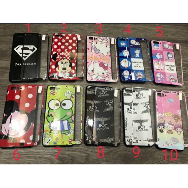 Case Fuze Cartoon + Tempered Glass Redmi Note 7