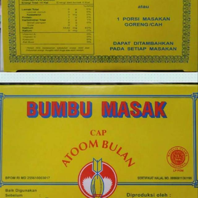 

Atom bulan bumbu penyedap rasa