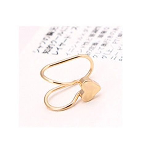 Dana earclip korean version anting jepit satuan [C2-2]-Love