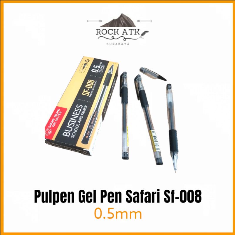 

SAFARI PULPEN GEL PEN BOLPOIN SF-008 (1PCS) PENA BALLPOINT 0.5MM