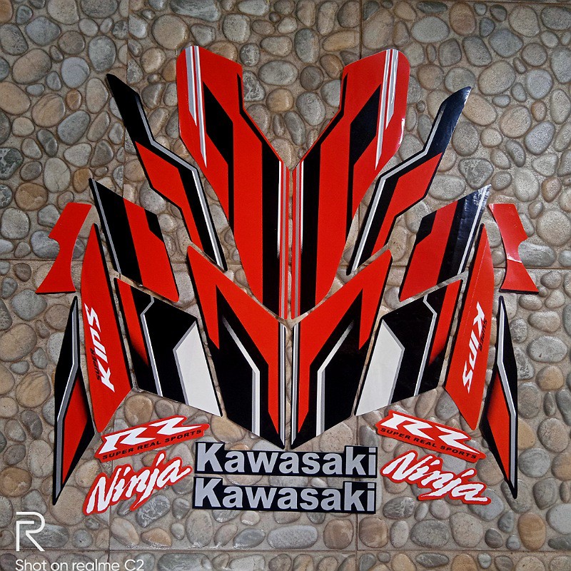 stiker motor ninja rr se 2015 orange