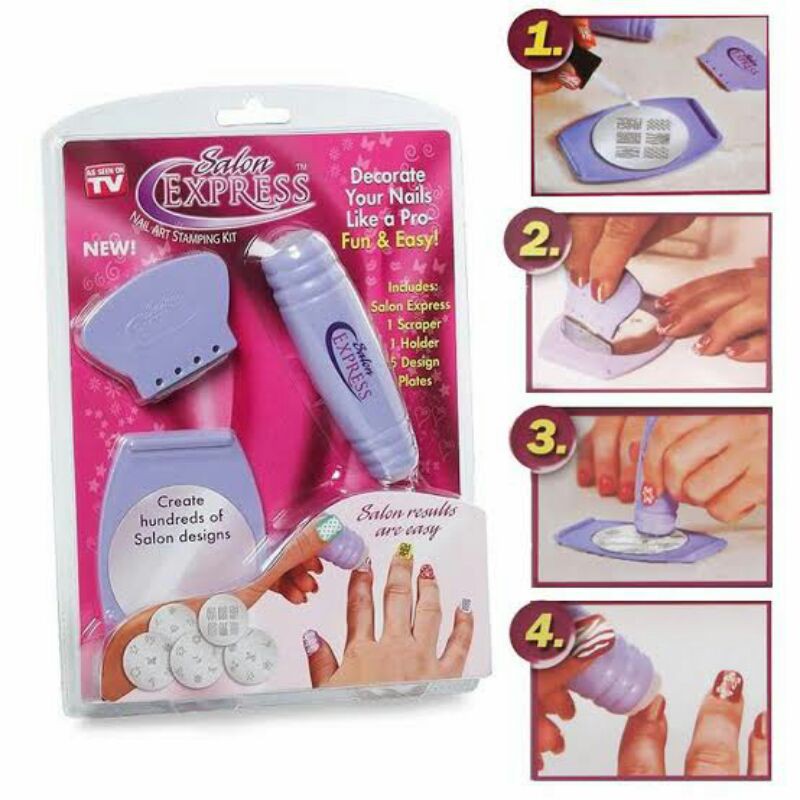 Salon Express Nail Art Stamping Kit Spa Kecantikan Kuku #HC004