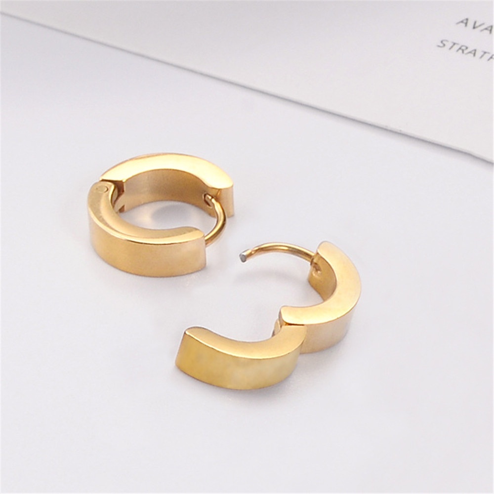 【COD Tangding】1PC Men Titanium Steel Earring Retro Hip Hop Earstuds Fashion Accessories Jewelry