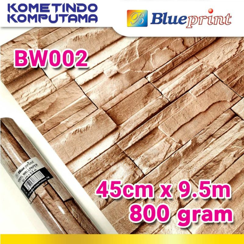 BW002 Wallpaper Sticker Vinyl Dinding BLUEPRINT 45Cm x 9,5M Varian BW002 - Wallpaper Dinding