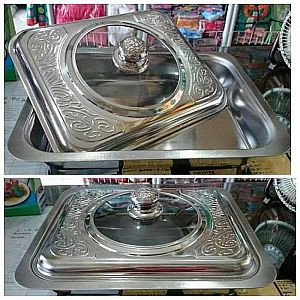 PRASMANAN 555 STAINLESS FAST FOOD DISH WADAH SAJI WADAH PRASMANAN TEMPAT SAJI