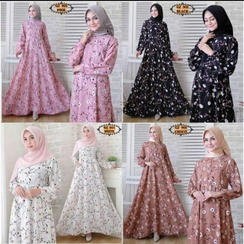 Gamis JUMBO GAMIS KATUN MOTIF MONALISA ENTIK SUNRICE RUSTY BUNGA KAJEPj (Y9O6) Gamis Elegan Model Te