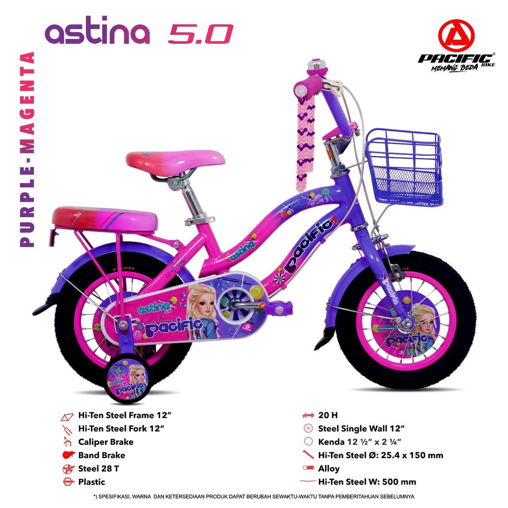 Sepeda Anak 12 16 18 20 inch Pacific Dorries
