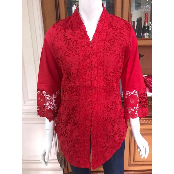 1003 kebaya full brukat tebal depan alexuez /kebaya encim brukat premium