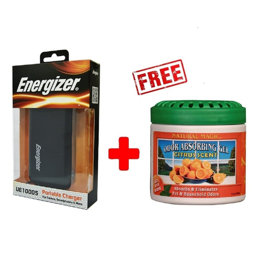 FREE NATURAL MAGIC CITRUS !! Powerbank Energizer 10000 MAh ORIGINAL