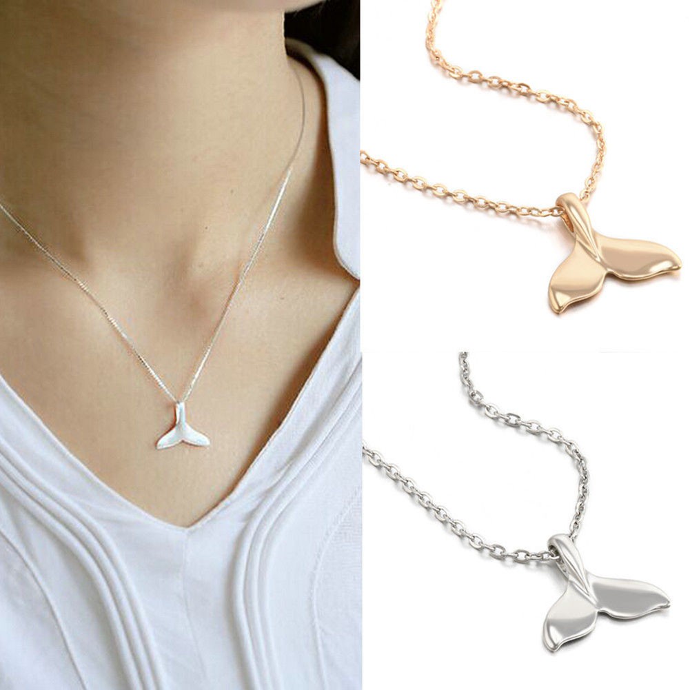 New Design Fish Whale Tail Pendant Necklace for Women