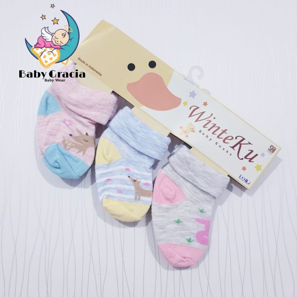 kaos kaki bayi motif lucu dan keren murah isi 3 pasang