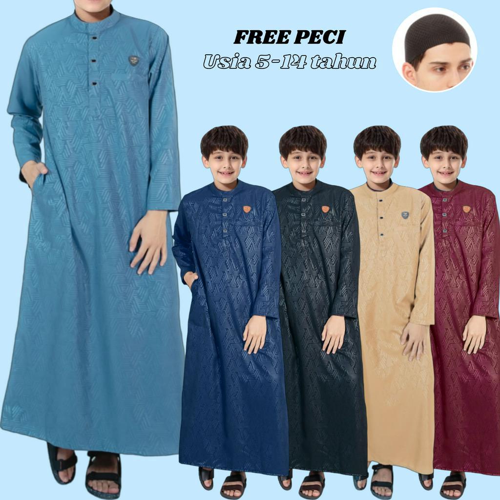 Al-FADIL/GAMIS ANAK EMBOS USIA 5-14 TAHUN PREMIUM/JUBAH ANAK EMBOS ORIGINAL/GAMIS PAKISTAN ANAK KAIN EMBOS TERLARIS