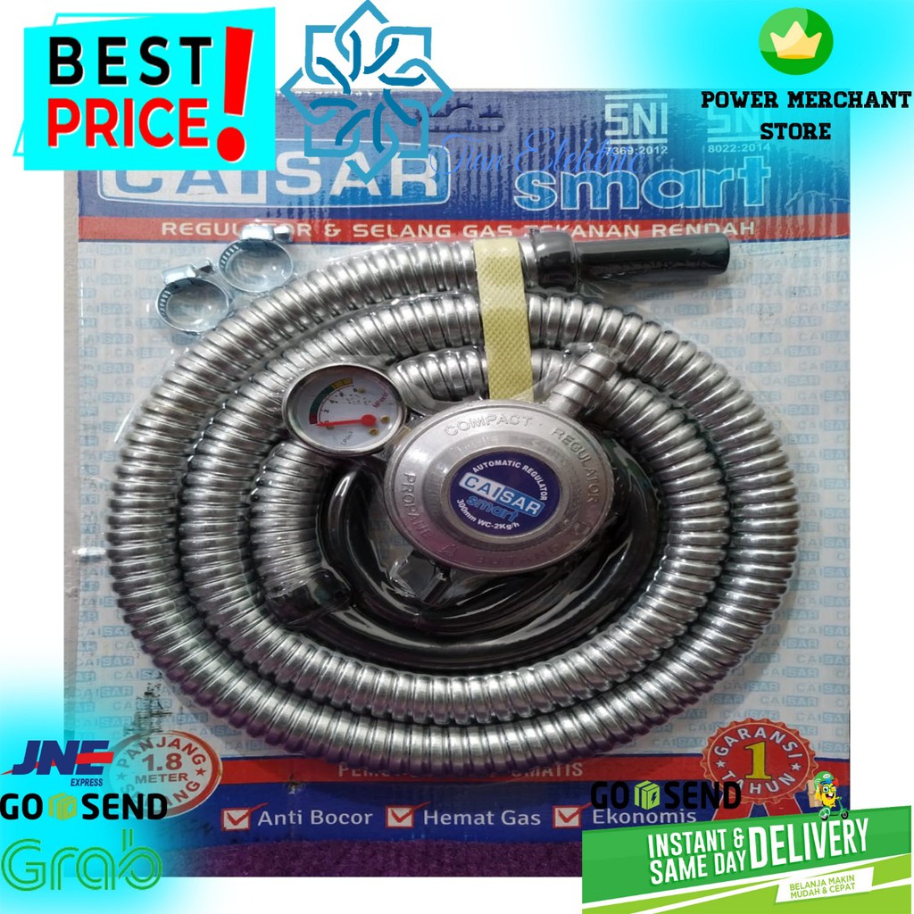 CAISAR SMART Regulator + Selang Gas tekanan rendah