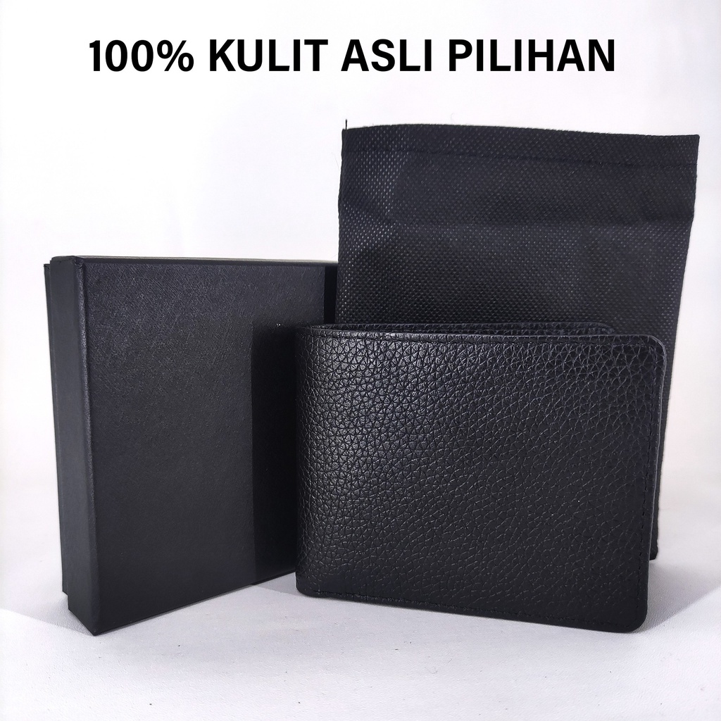Dompet Pria Kulit Asli Original Kulit Pilihan Handmade MW100 Tanpa Merk Polos | Dompet Lipat Pria Do