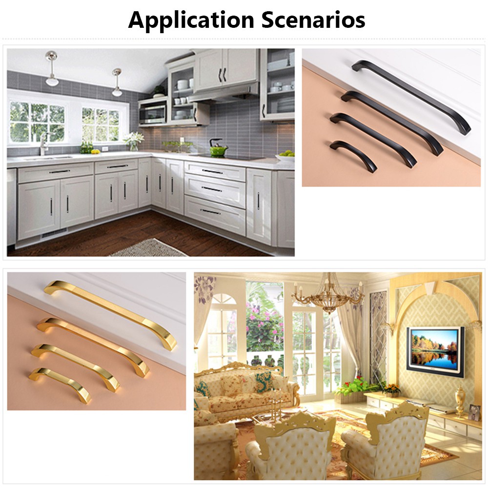 SUYOU Home Decor Door Handle Luxury Drawer Handles Door Knob Zinc Alloy Cabinet Kitchen Cupboard Furniture Hardware Modern Wardrobe