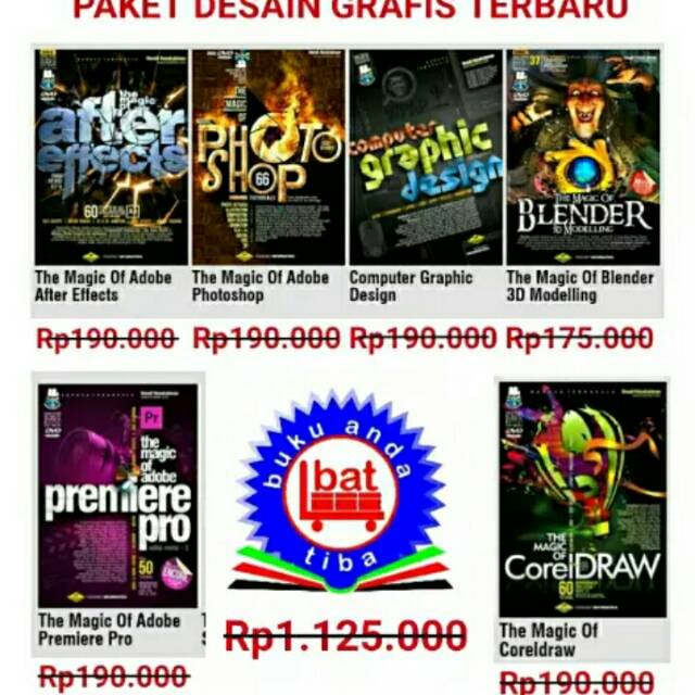 PAKET 6 BUKU DESAIN GRAFIS EDISI TERBARU KARYA HENDI HENDRATMAN