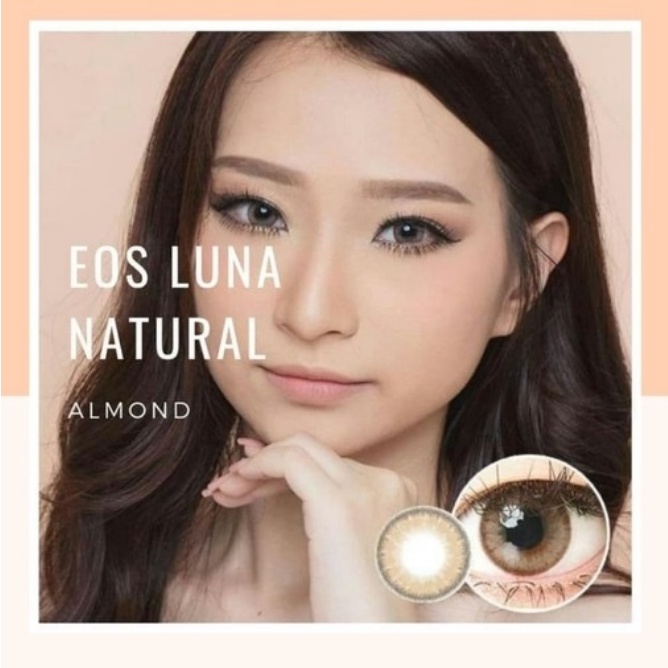 SOFTLENS EOS FUZZY LUNA NATURAL ALMOND 14.5 MM  MINUS 0.50 S.D -8.00