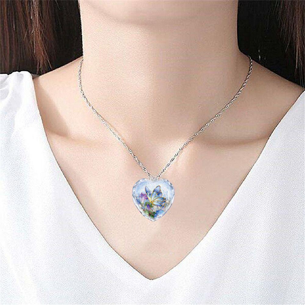 Lily Butterfly Kalung Perhiasan Mewah Fashion Wanita Kristal