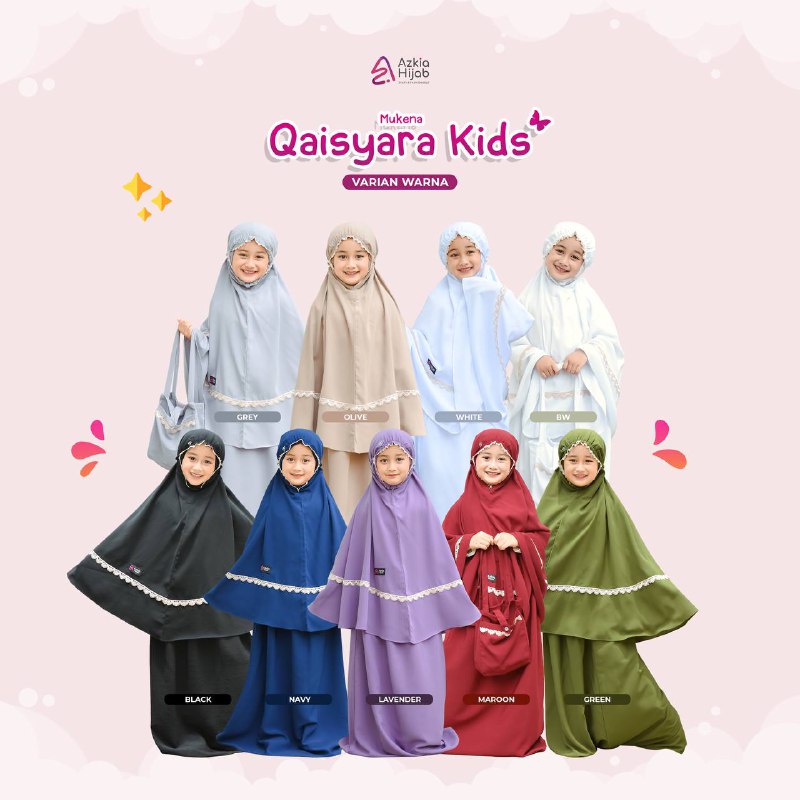 READY Mukena Anak Qaisyara by Azkia Hijab