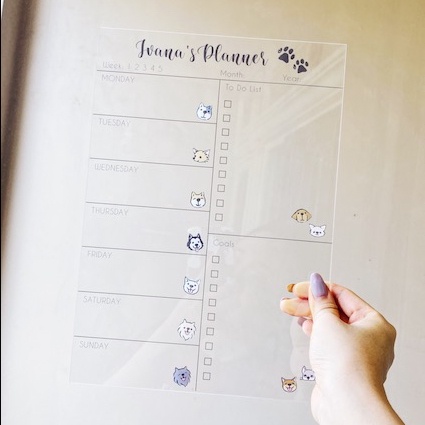 

[RESTOCK] Custom Acrylic Weekly Planner dan To Do List - A3, polos