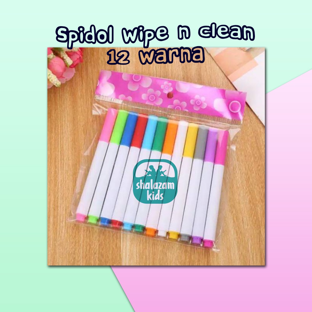 

Shalazam Kids - SPIDOL WIPE & CLEAN 12 WARNA