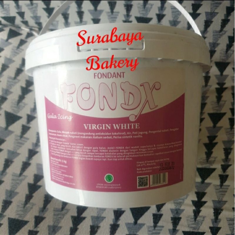 

Fondant Fondx/Gula Dekor/Icing Sugar/Fondx Virgin White 5 kg