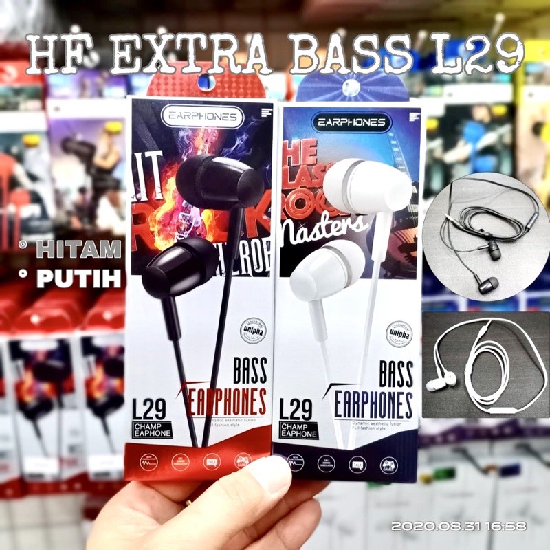 HEADSET L29 + MIC EXTRA BASS HF SUARA BAGUS BASS MANTAP BETUL EARPHONE EXTRA BASS