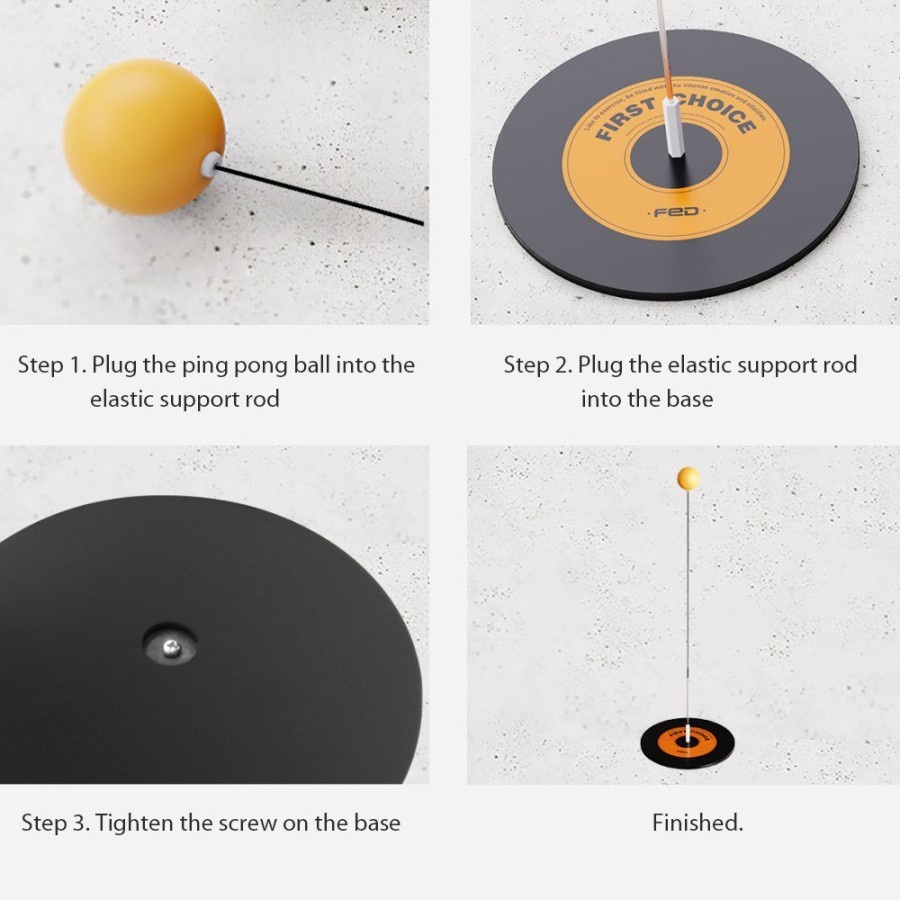 FED Table Tennis Trainer Flexible Family Racket With 5pcs Balls tenis
