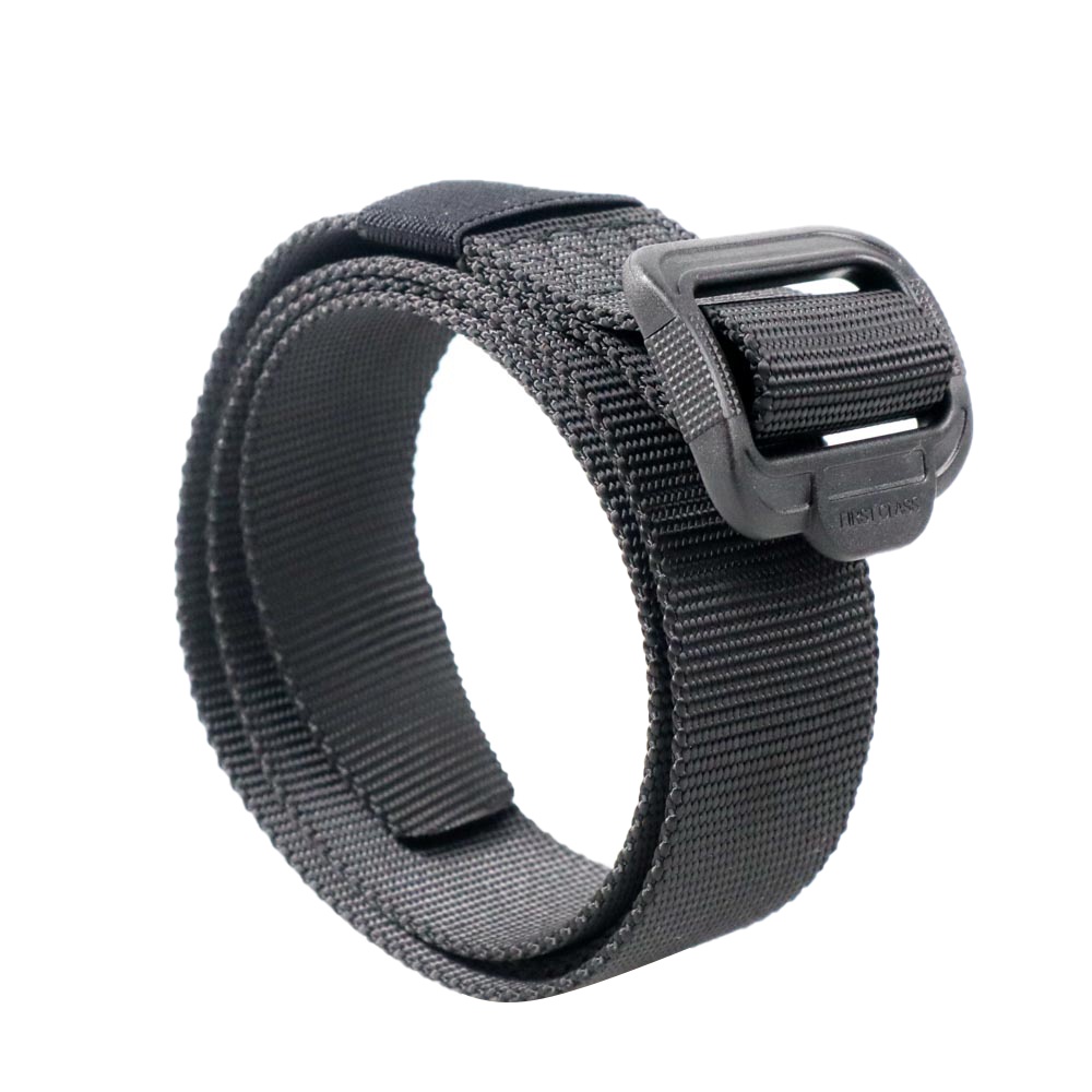 Tali Ikat Pinggang Pria Tactical Anti Xray Plastik Canvas Non Metal Smooth Buckle - CBF04 - Black