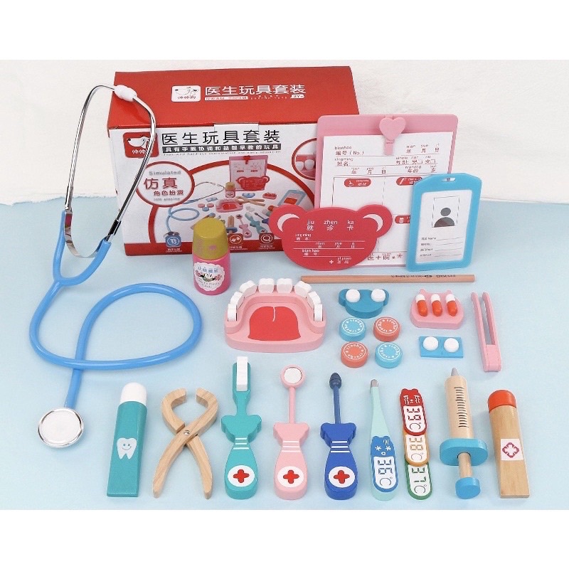 Mainan dokter gigi dentist toys wooden toys = - hadiah anak cewek cowok