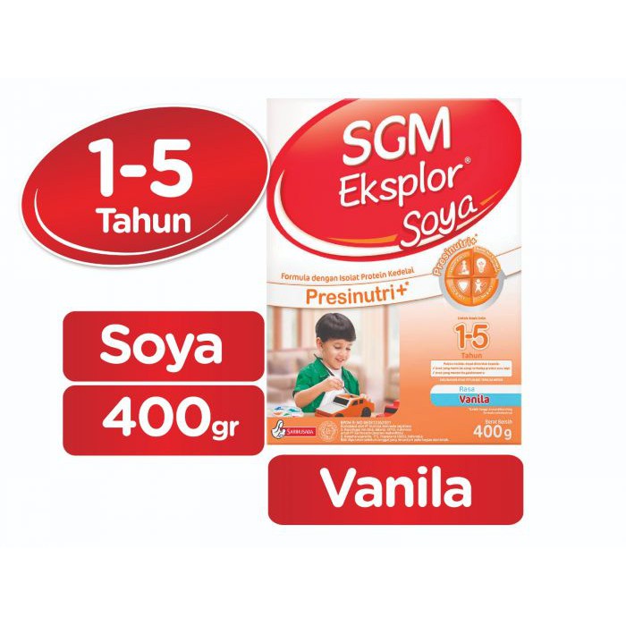 SGM EKSPLOR SOYA 3 VANILLA BOX 400GR