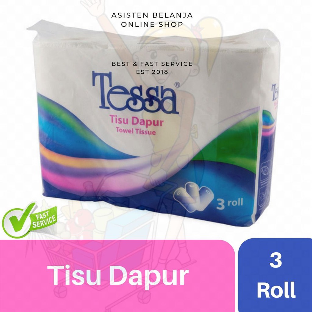 TESSA Tisu Dapur 3 Roll (3 gulung) Serap Minyak Kitchen Tissue Towel