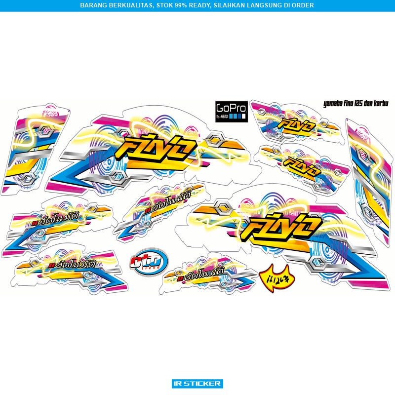 STRIPING TRANSPARAN YAMAHA FINO 125 FI CC DAN FINO KARBU VARIASI THAILAND MOTHAI DISEN007