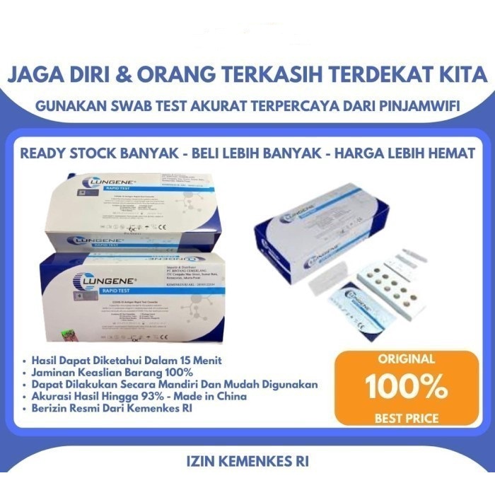 Swab Antigen Lungene Biru Import AKL Kemenkes