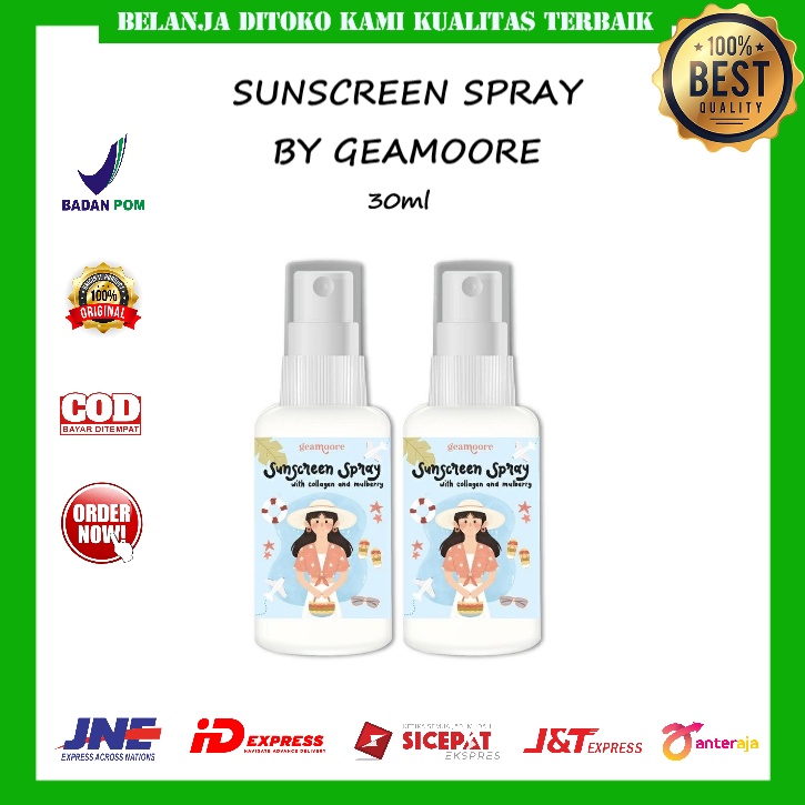 ( READY STOCK ) SUNSCREEN SPRAY / SUNSPRAY GEAMORE WITH COLLAGEN 30 ML