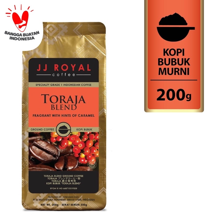 ge01fgf Coffee/Kopi Jj Royal Toraja Blend Ground Bag 200G Ds20X11