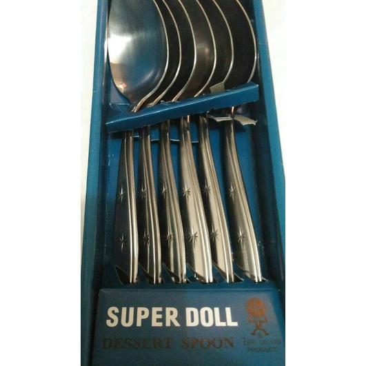 ☝ SENDOK MAKAN DOOL ISI (6PCS) - sendok doll ◘